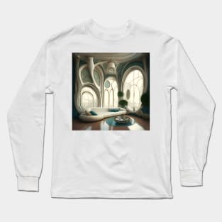 [AI Art] My future living room, Art Nouveau Style Long Sleeve T-Shirt